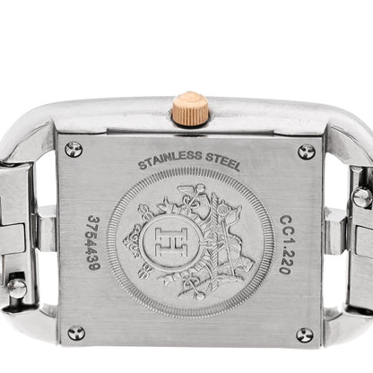 Hermes Stainless Steel 18K Yellow Gold 23mm Cape Cod Quartz Watch 4 of 5