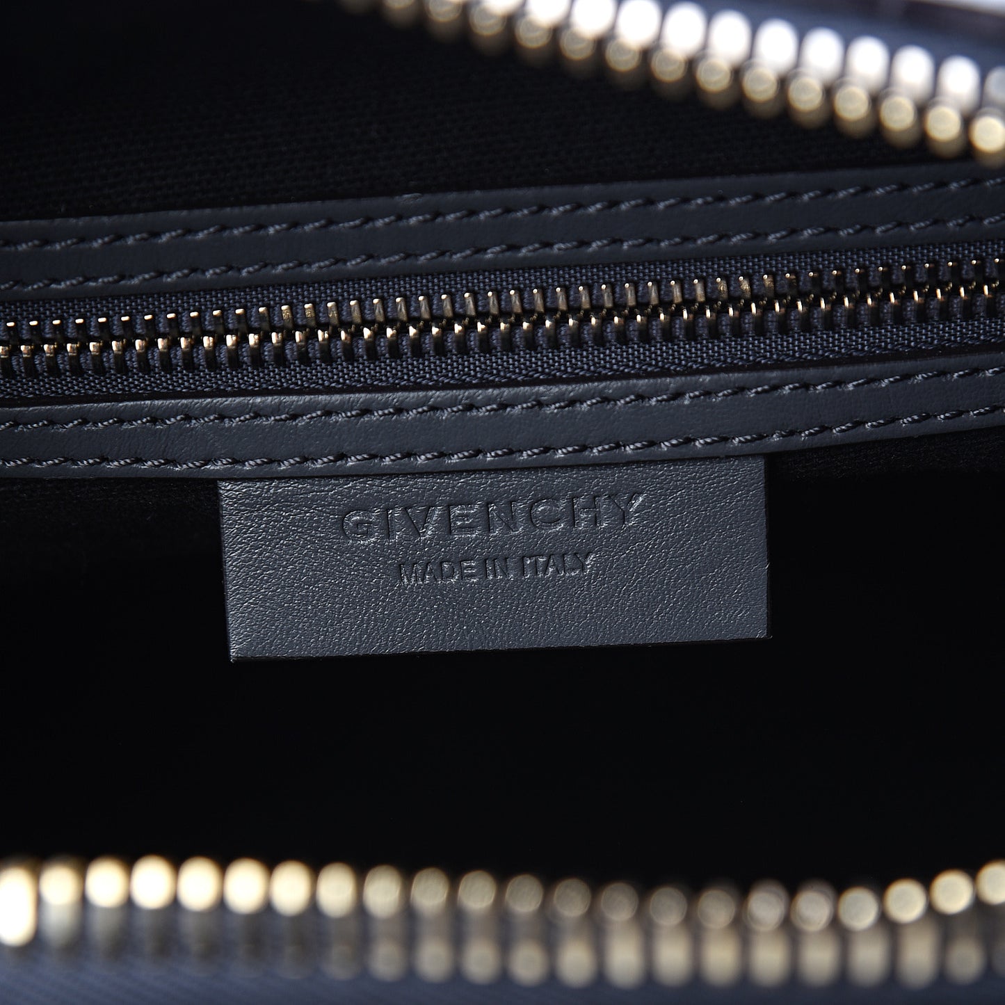 Calfskin Crocodile Embossed Small Antigona Storm Grey