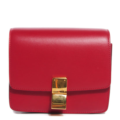 Celine Smooth Calfskin Small Classic Box Flap Bag Red 1 of 11