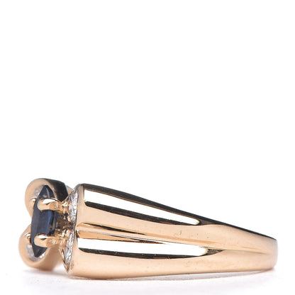 Van Cleef & Arpels 18K Yellow Gold Diamond Sapphire Butterfly Ring 52 6 4 of 5