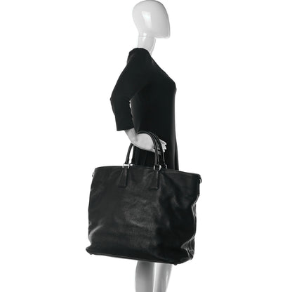 Prada Vitello Daino Tote Black 2 of 16
