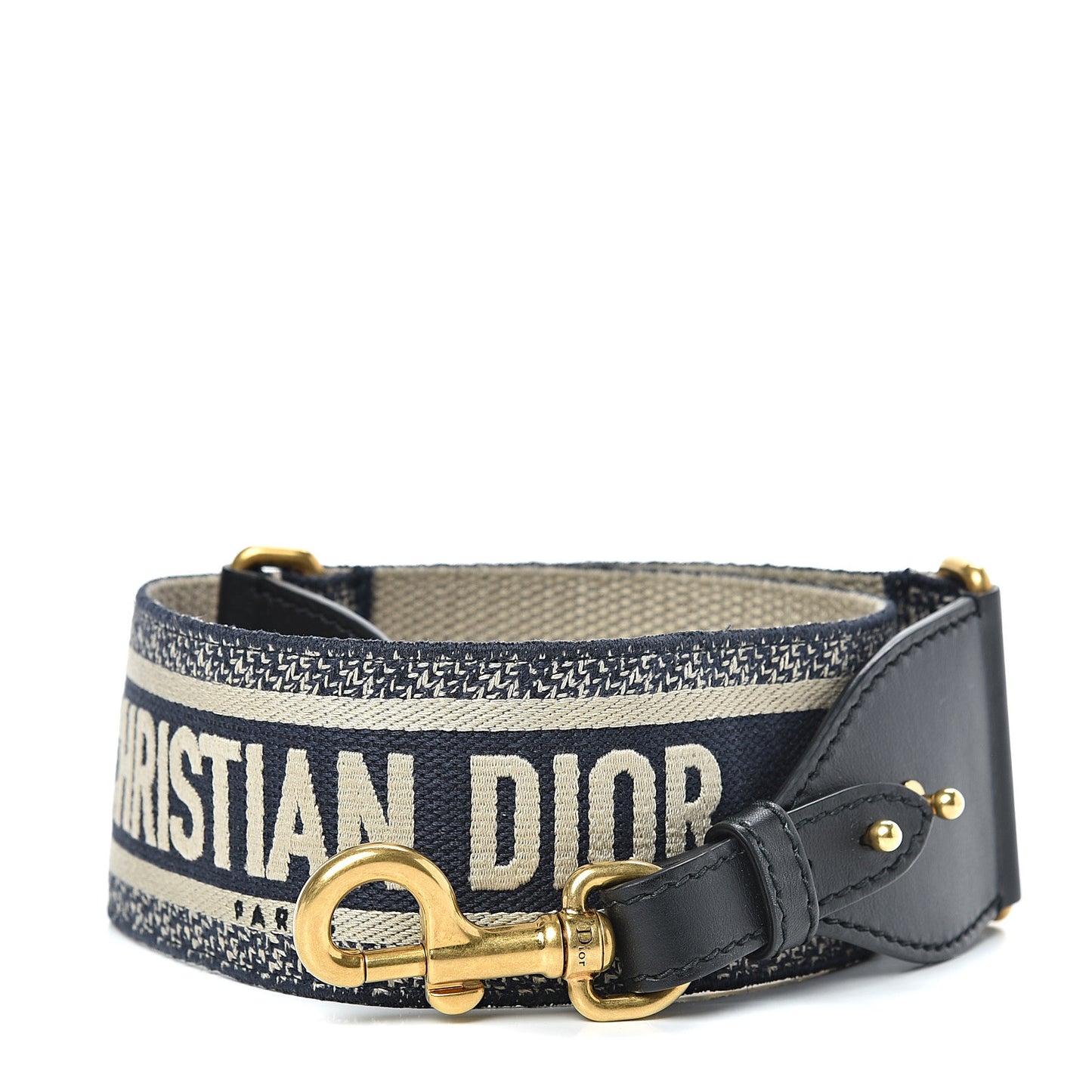 Canvas Embroidered Shoulder Strap Blue