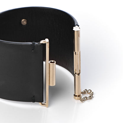 Chanel Calfskin CC Wide Cuff M Black 8 of 9
