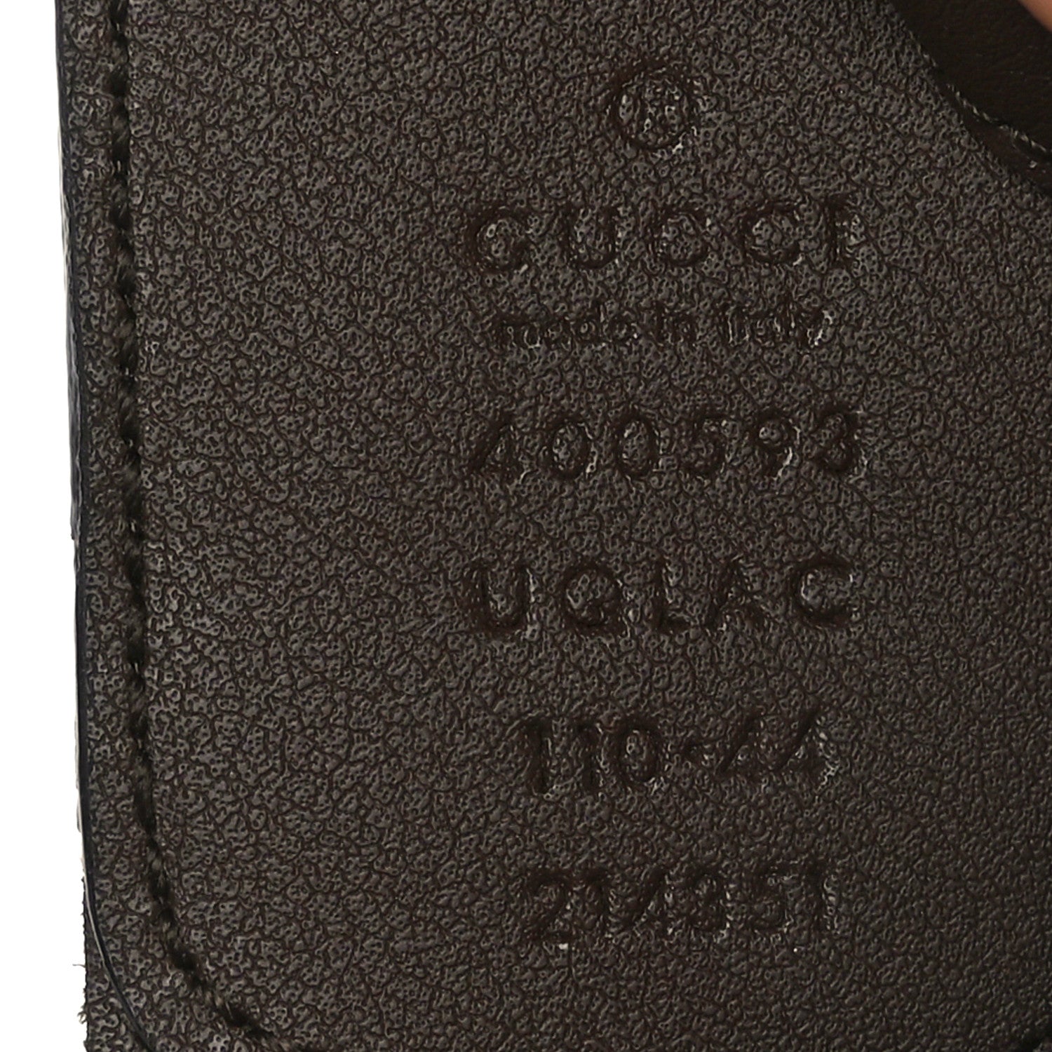 Gucci Monogram Jumbo GG Textured Dollar Calfskin Double G 40mm Belt 110 44 Camel Ebony 4 of 5