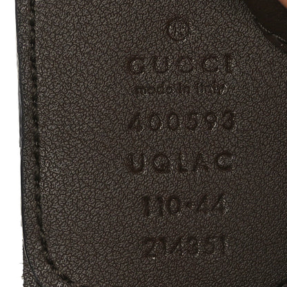 Gucci Monogram Jumbo GG Textured Dollar Calfskin Double G 40mm Belt 110 44 Camel Ebony 4 of 5
