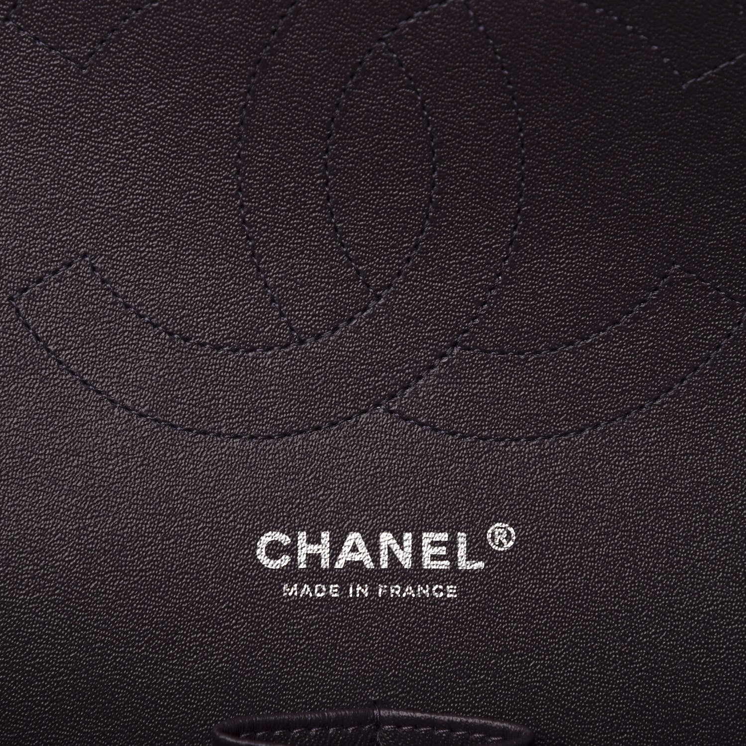 Chanel Caviar Quilted Jumbo Double Flap Dark Purple 7 of 10