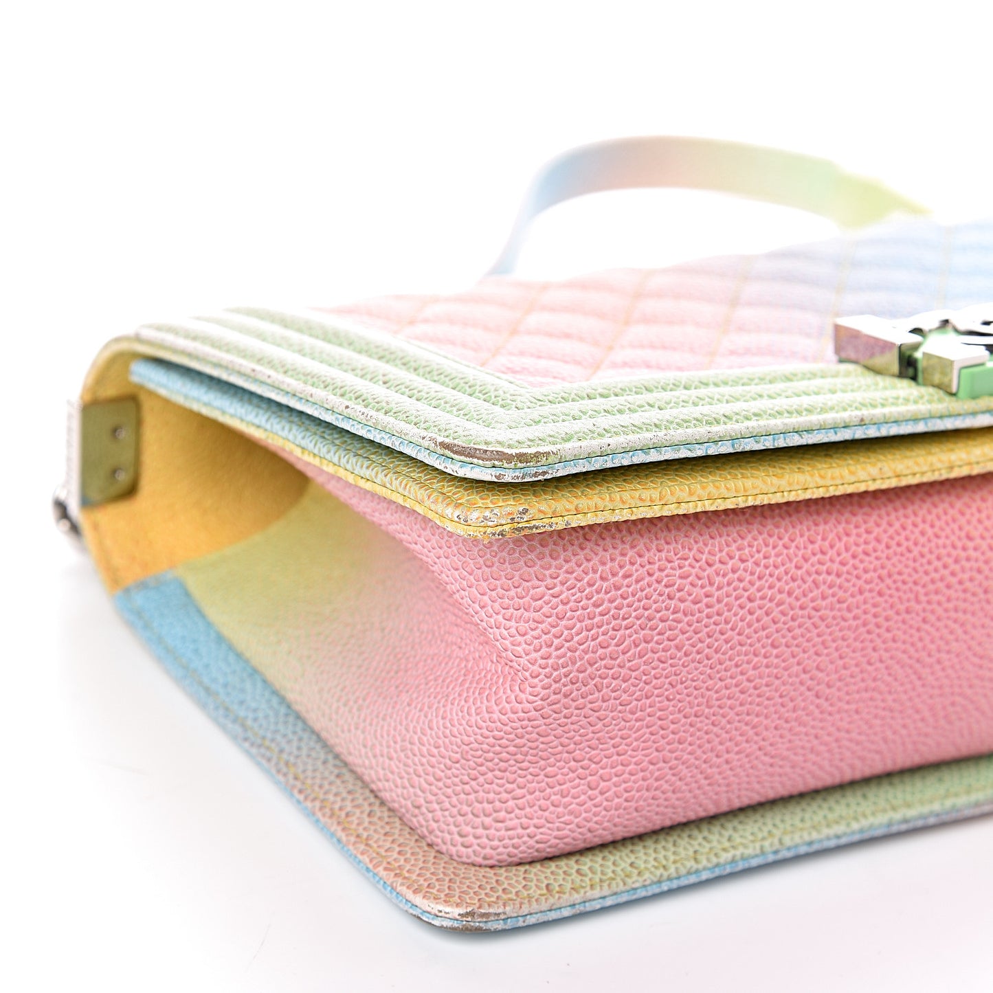 Caviar Quilted Medium Cuba Rainbow Boy Flap Multicolor