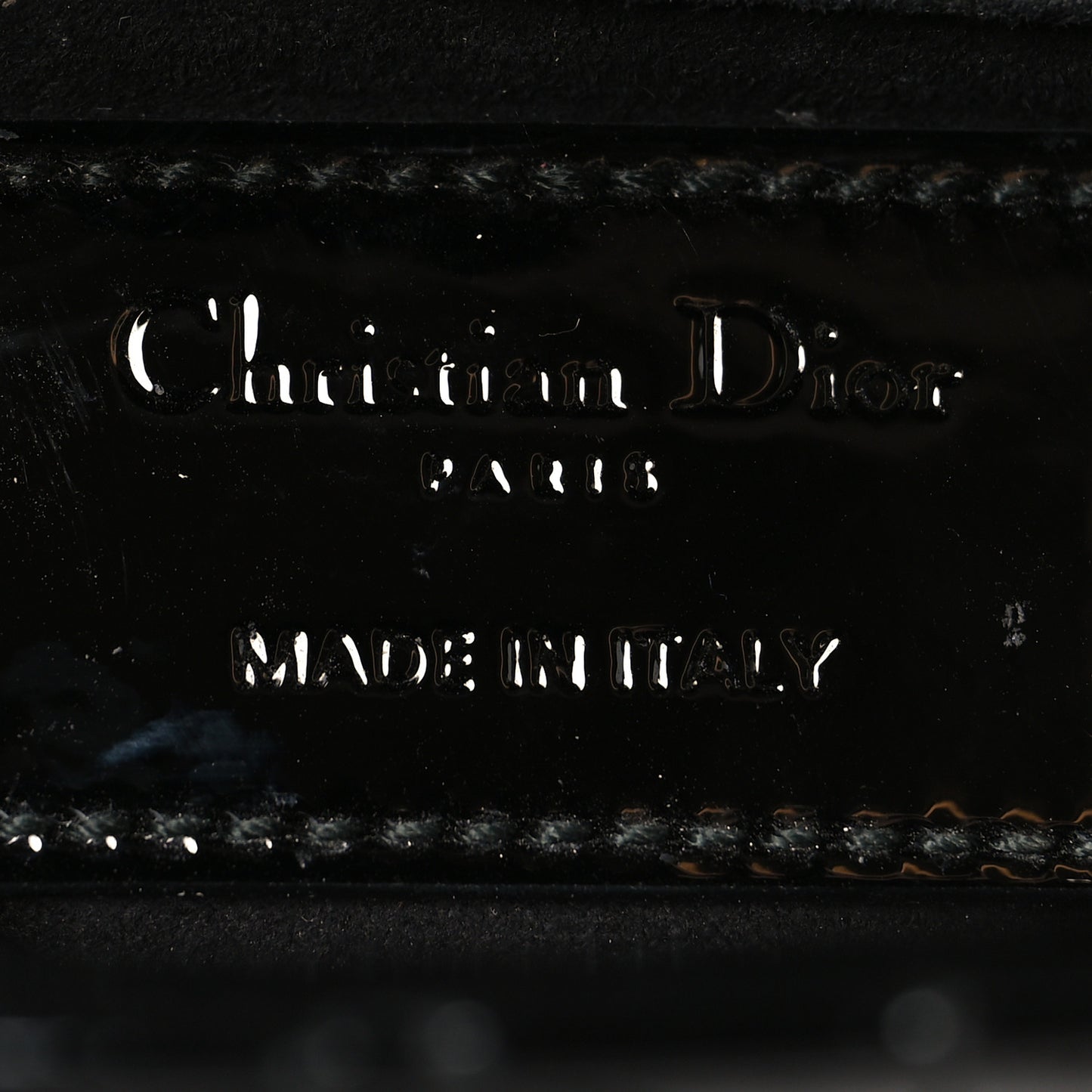 Patent Cannage Small Lady Dior Black