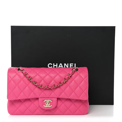 Chanel Caviar Quilted Medium Double Flap Dark Pink 11 of 11