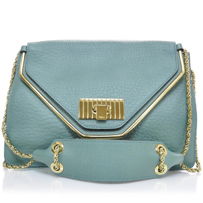 Chloe Grained Calfskin Sally Flap Bag Green 1 of 9
