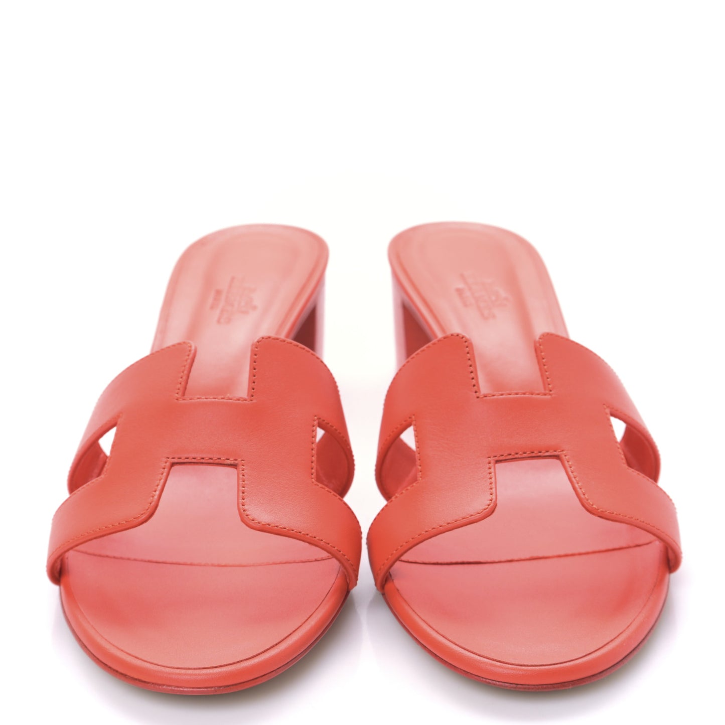 Calfskin Oasis Sandals 40 Coquelicot