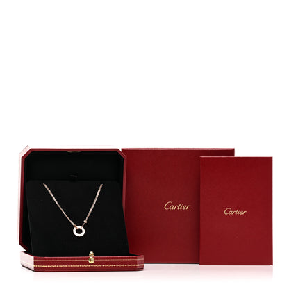Cartier 18K Pink Gold 2 Diamond LOVE Necklace 5 of 5