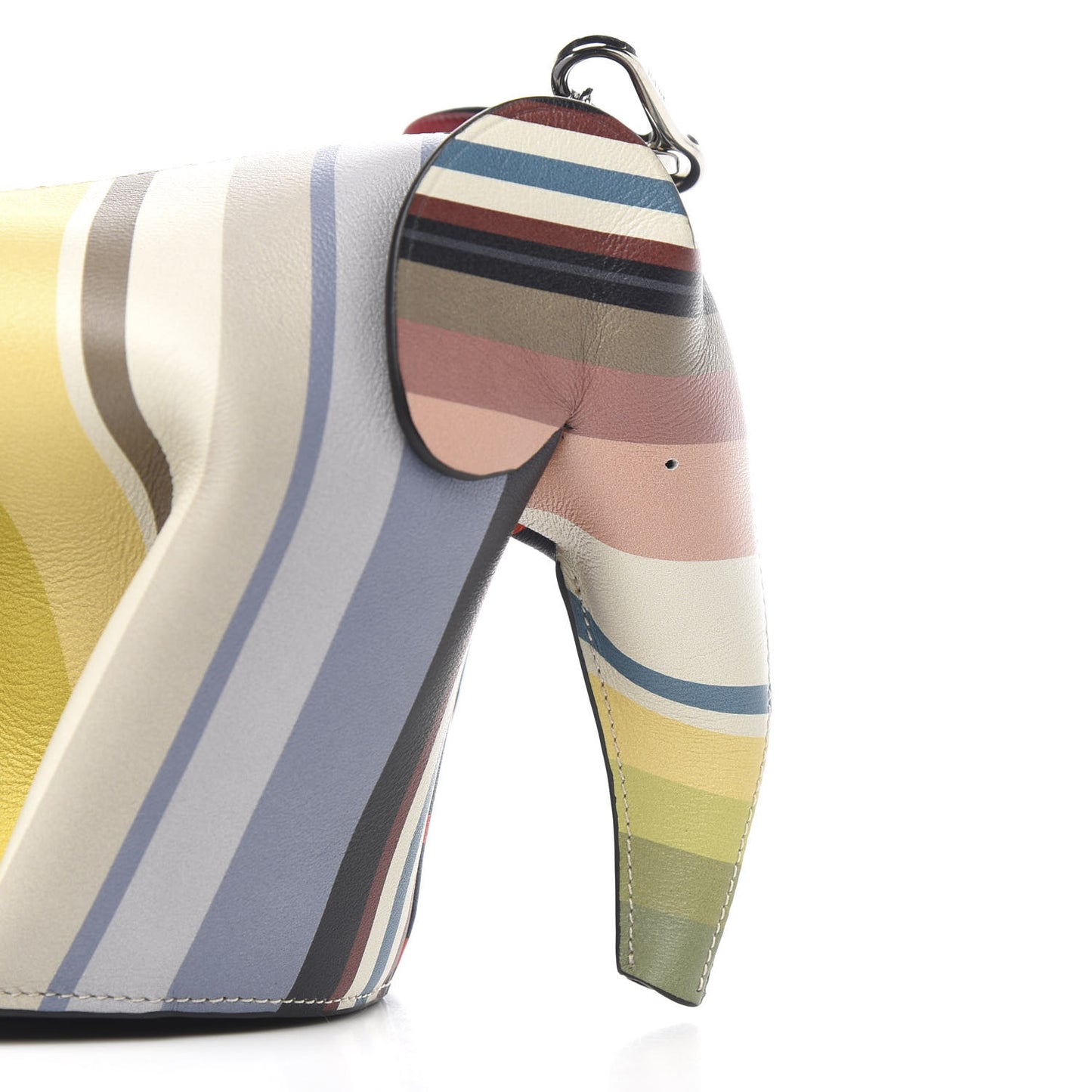 Calfskin Mini Stripe Elephant Crossbody Bag Multicolor