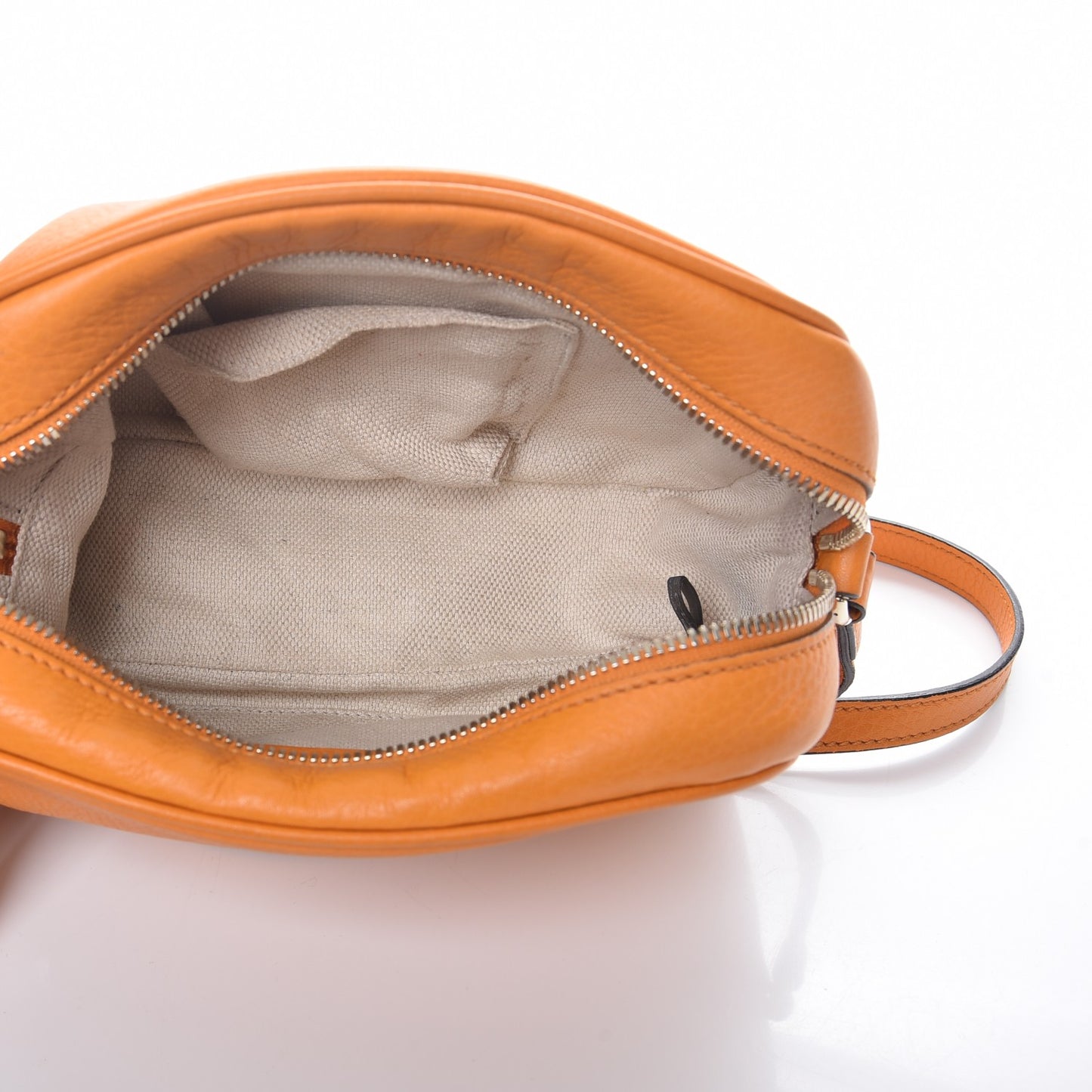 Pebbled Calfskin Small Soho Disco Bag Curcuma