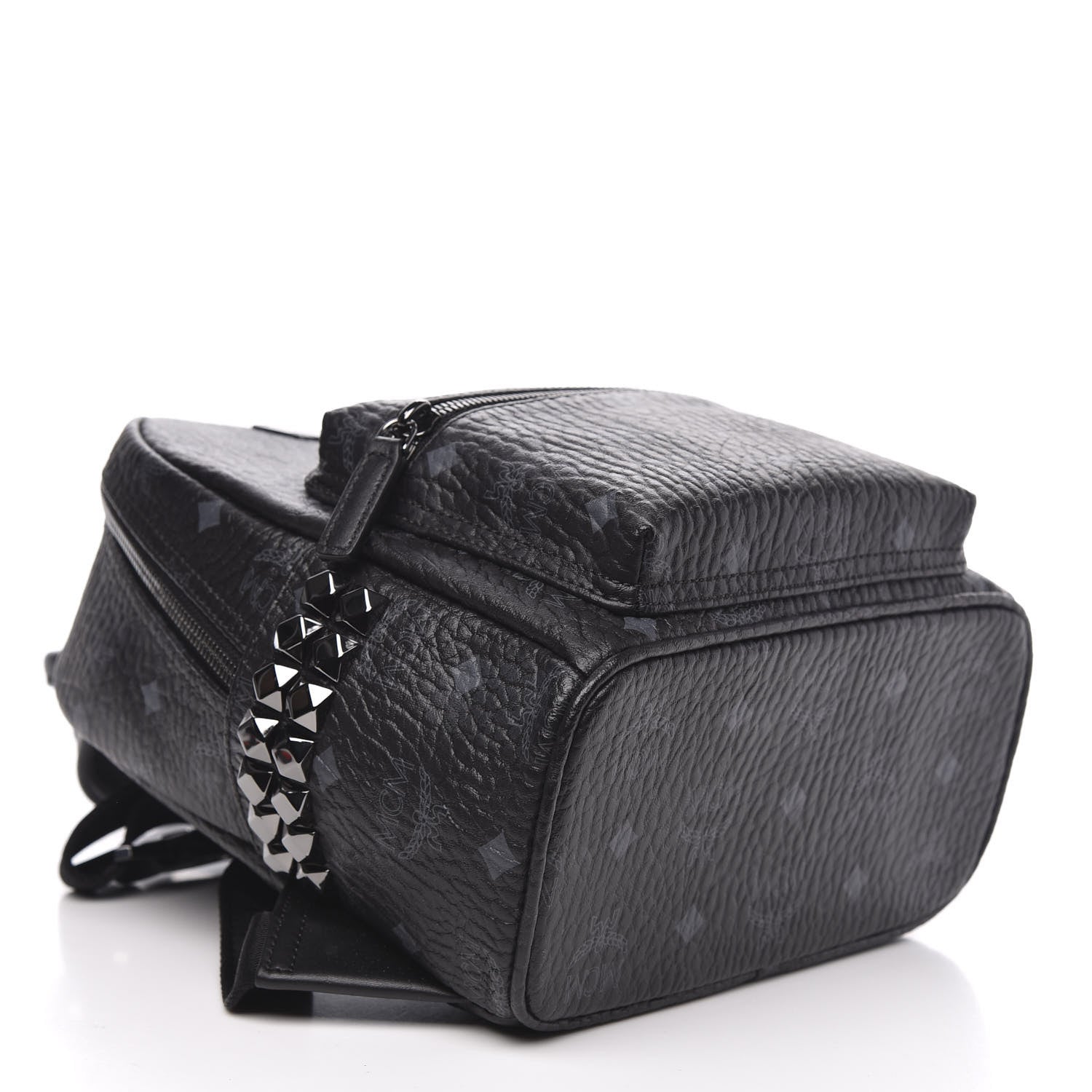 MCM Visetos Small Side Stud Stark Backpack Black 3 of 8