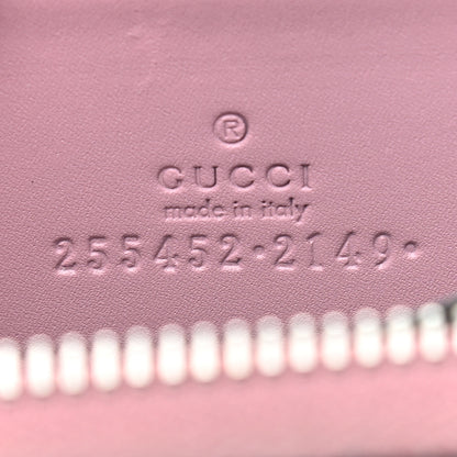 Gucci Guccissima Zip Around Card Case Carmine Rose 5 of 6