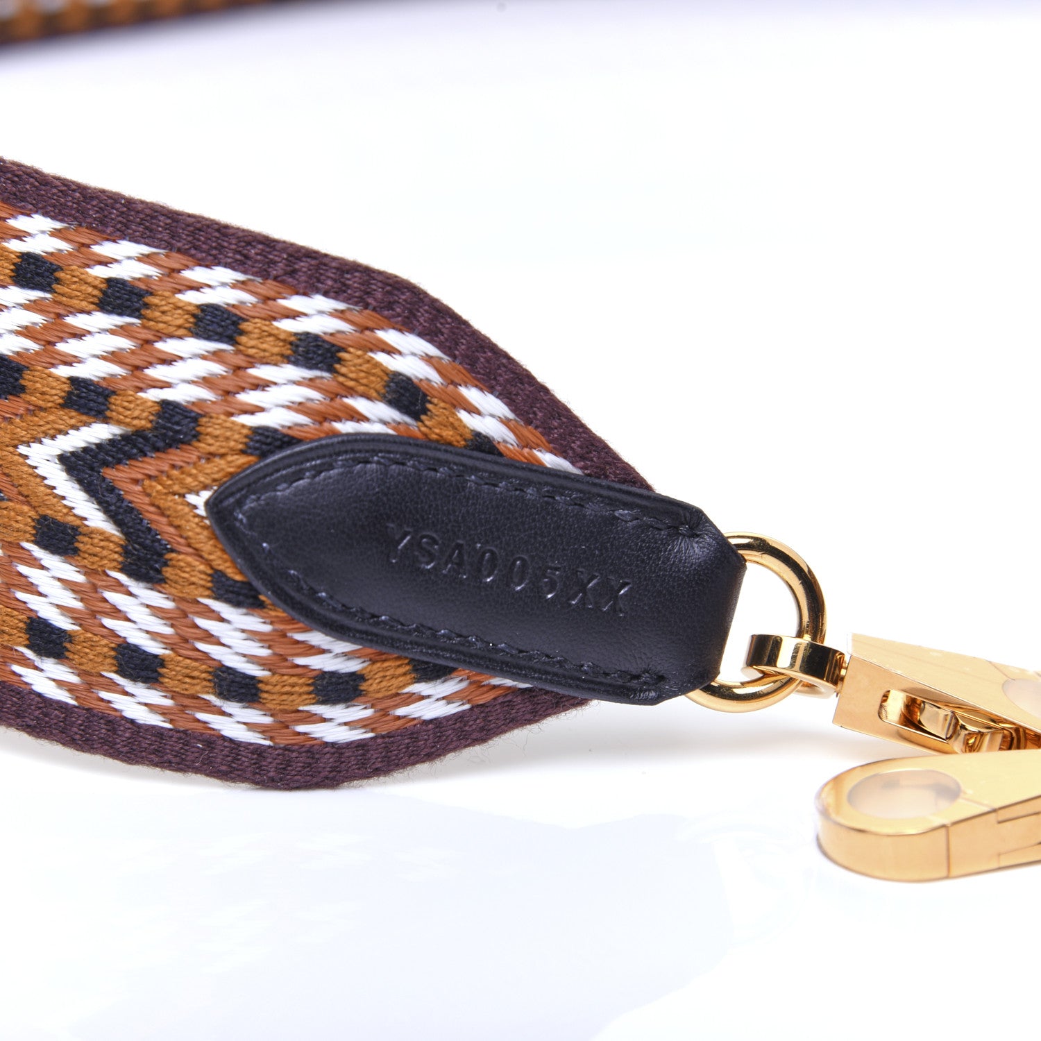 Hermes Toile Swift Sangle Allegro 50mm Shoulder Strap Sesame White Black 6 of 7