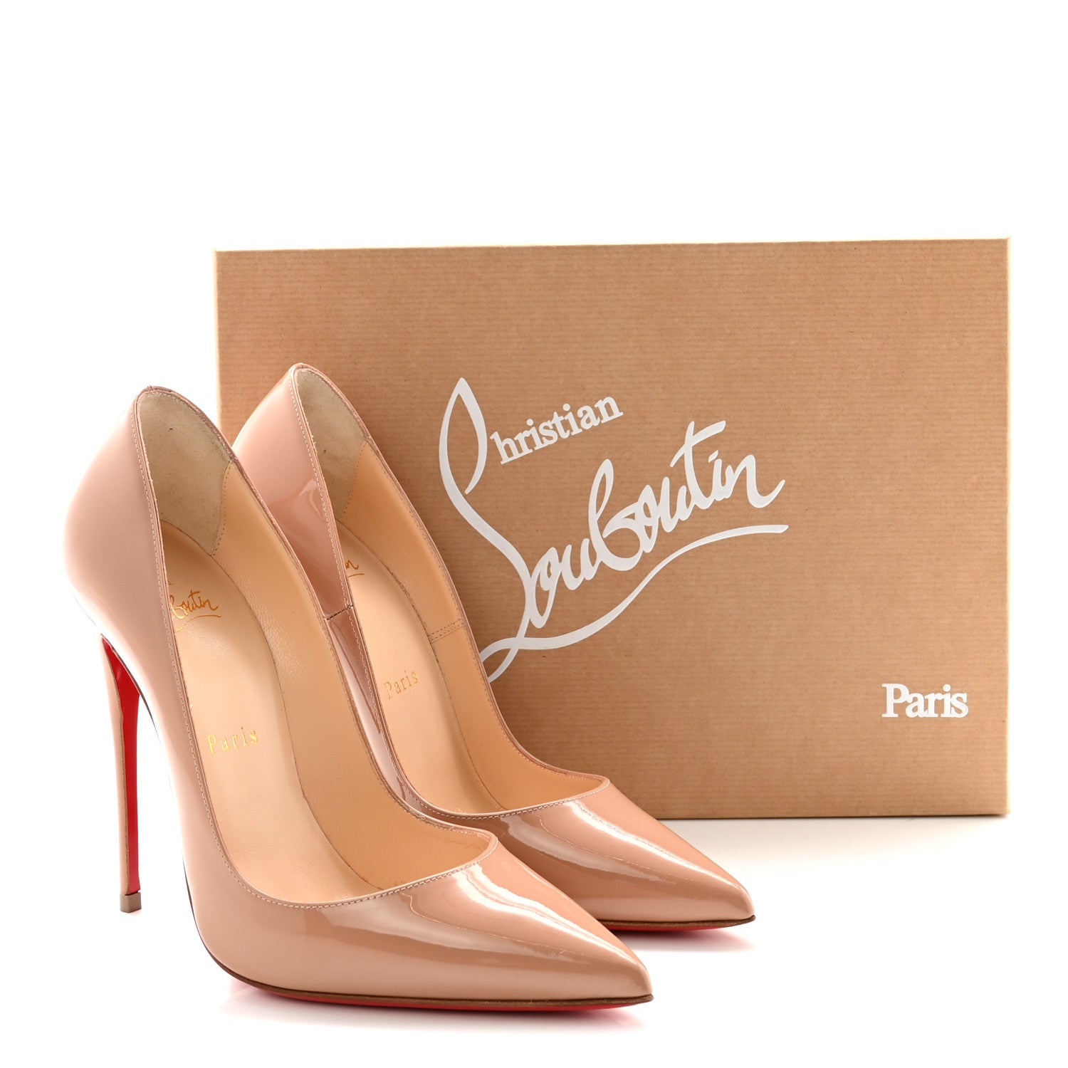 Christian Louboutin Patent So Kate 120 Pumps 37 Nude 1887313