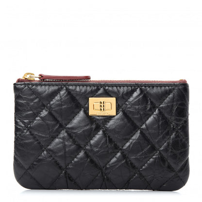 Chanel Aged Calfskin Quilted Small Reissue Cosmetic Case Black 1 of 8