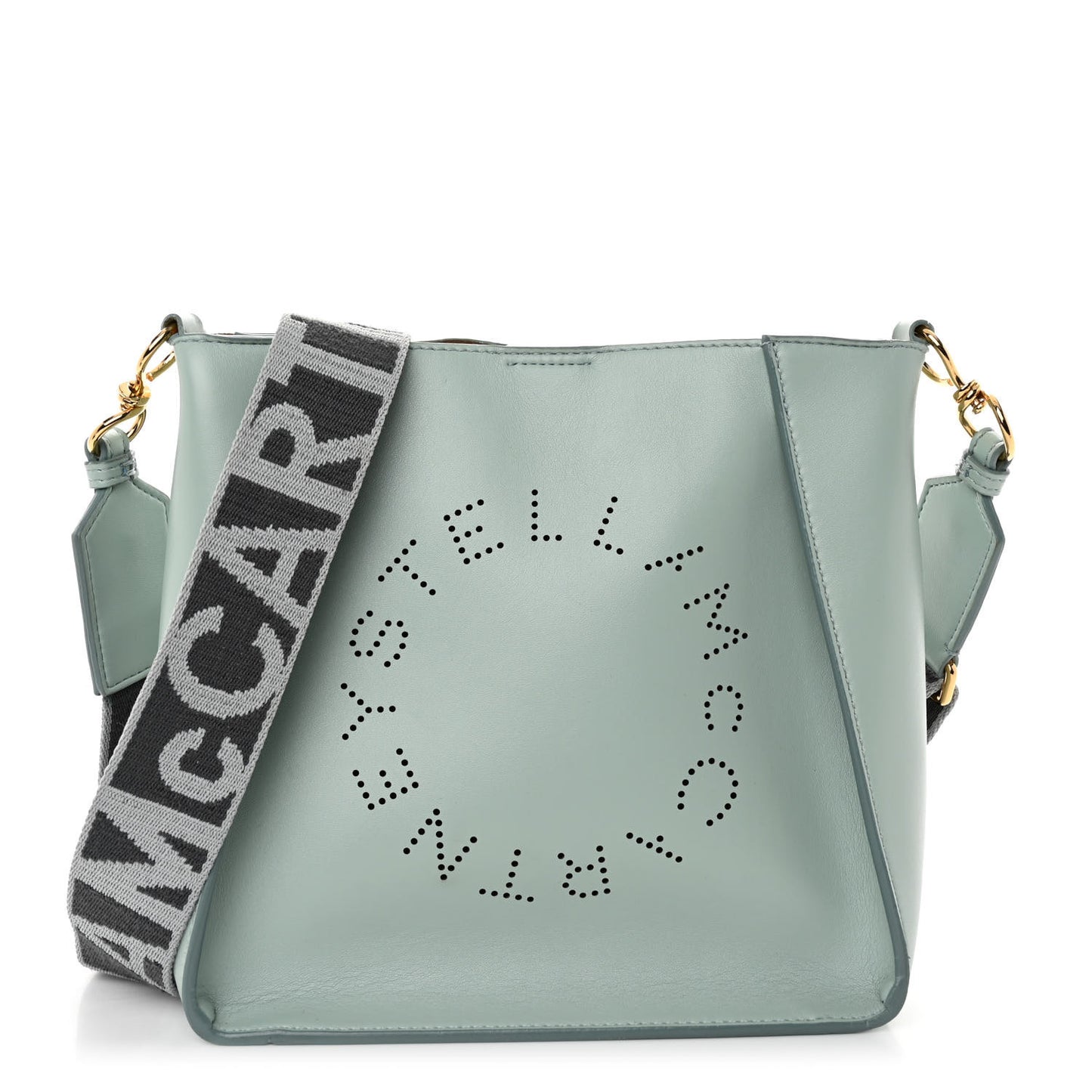 Eco Alter Nappa Perforated Logo Mini Crossbody Dusty Blue