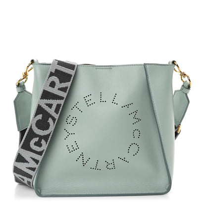 Stella McCartney Eco Alter Nappa Perforated Logo Mini Crossbody Dusty Blue 1 of 10