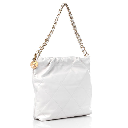 Chanel Shiny Calfskin Quilted Small Chanel 22 White 4 of 11