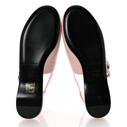 Givenchy Calfskin G Chain Slingback Mules 37.5 Blush Pink 6 of 10