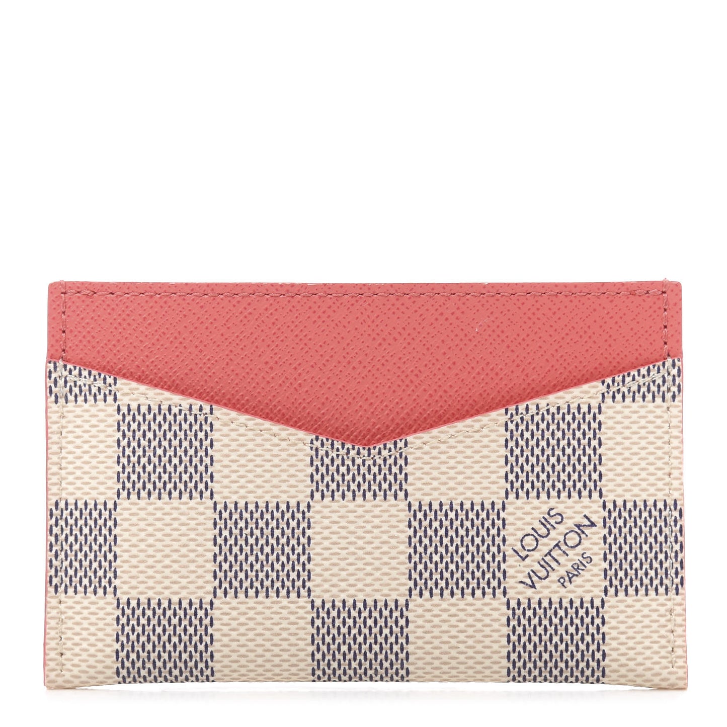 Damier Azur Daily Card Holder Rose Papaye