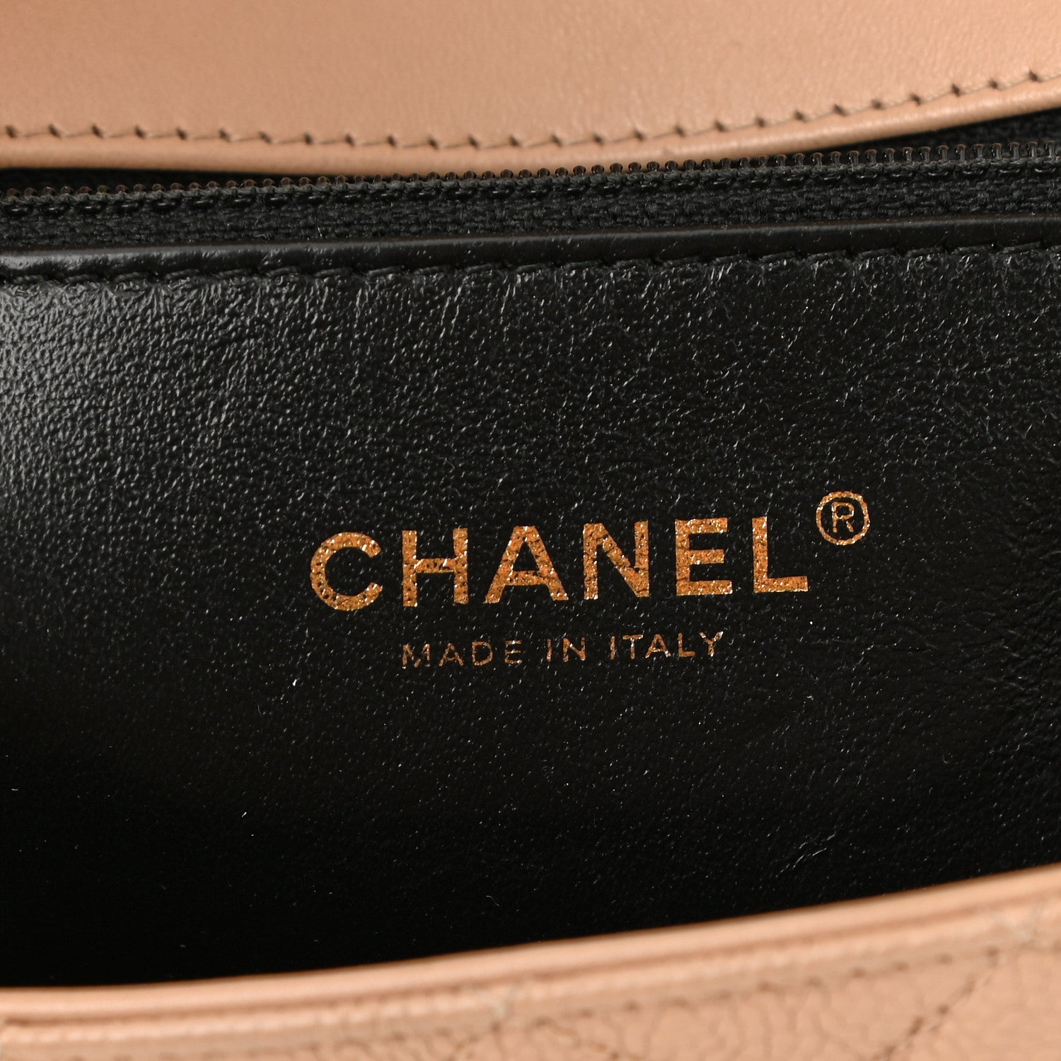 Chanel Caviar Quilted Medium CC Filigree Flap Beige Black 6 of 11