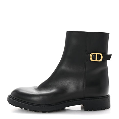 Christian Dior Calfskin 30 Montaigne Ankle Boot 39 Black 1 of 9