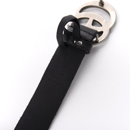 Gucci Cuoio Toscano Nickel Double G 30mm Belt 80 32 Black 3 of 7