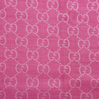 Gucci Wool Silk GG Monogram GGNat Scarf Roseate 7 of 8