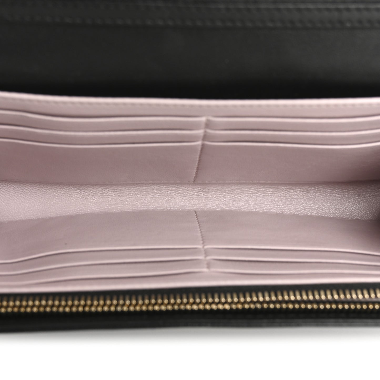 Lambskin Cannage Miss Dior Chain Wallet Black
