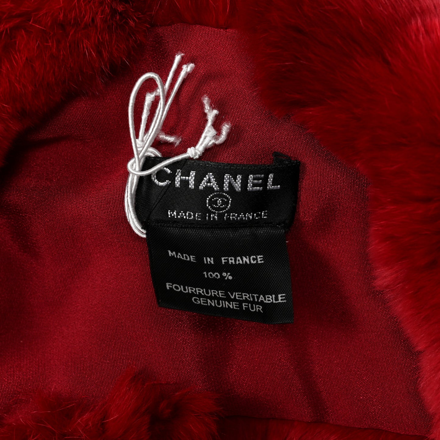 Mink Fur Scarf Red