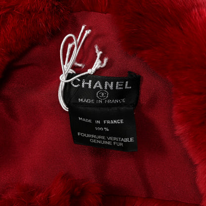 Chanel Mink Fur Scarf Red 3 of 3
