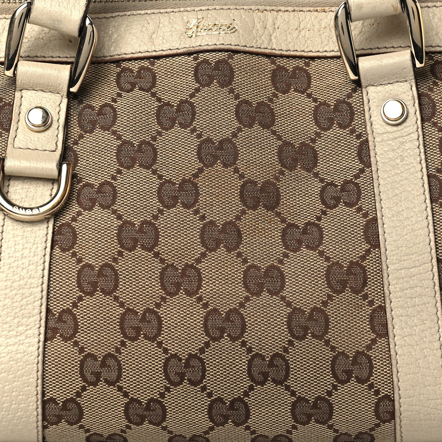 Monogram Small Abbey Tote Off White