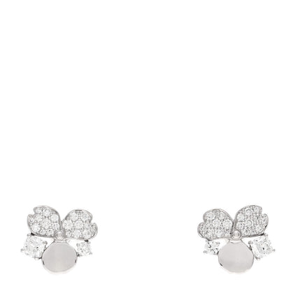 Tiffany Platinum Diamond Paper Flowers Cluster Earrings 1 of 4