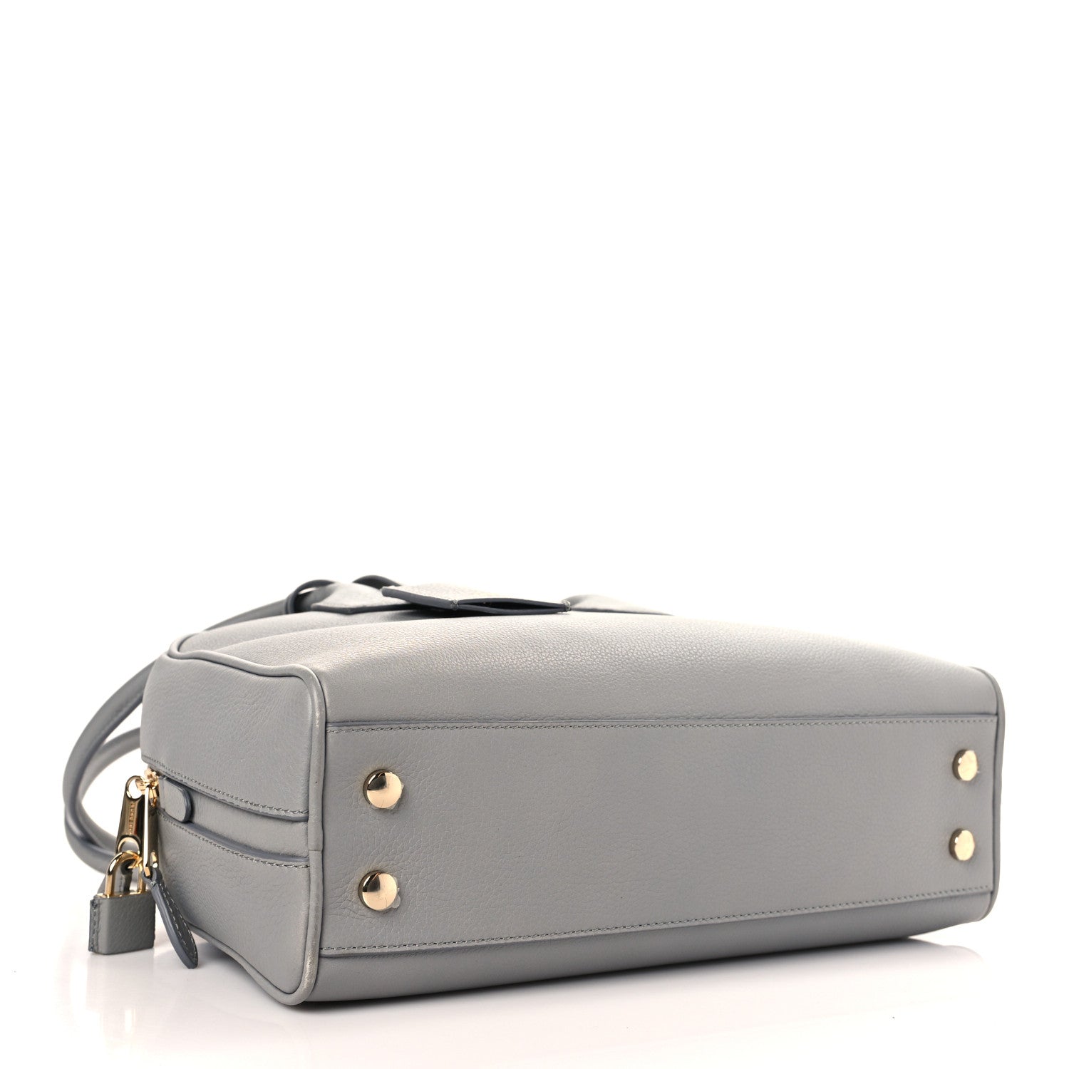 Burberry Soft Grain Calfskin Half Cube Bag Bright Cloud Grey 4 of 8