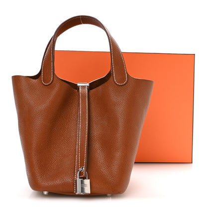 Hermes Barenia Faubourg Picotin Lock 18 PM Fauve 13 of 13
