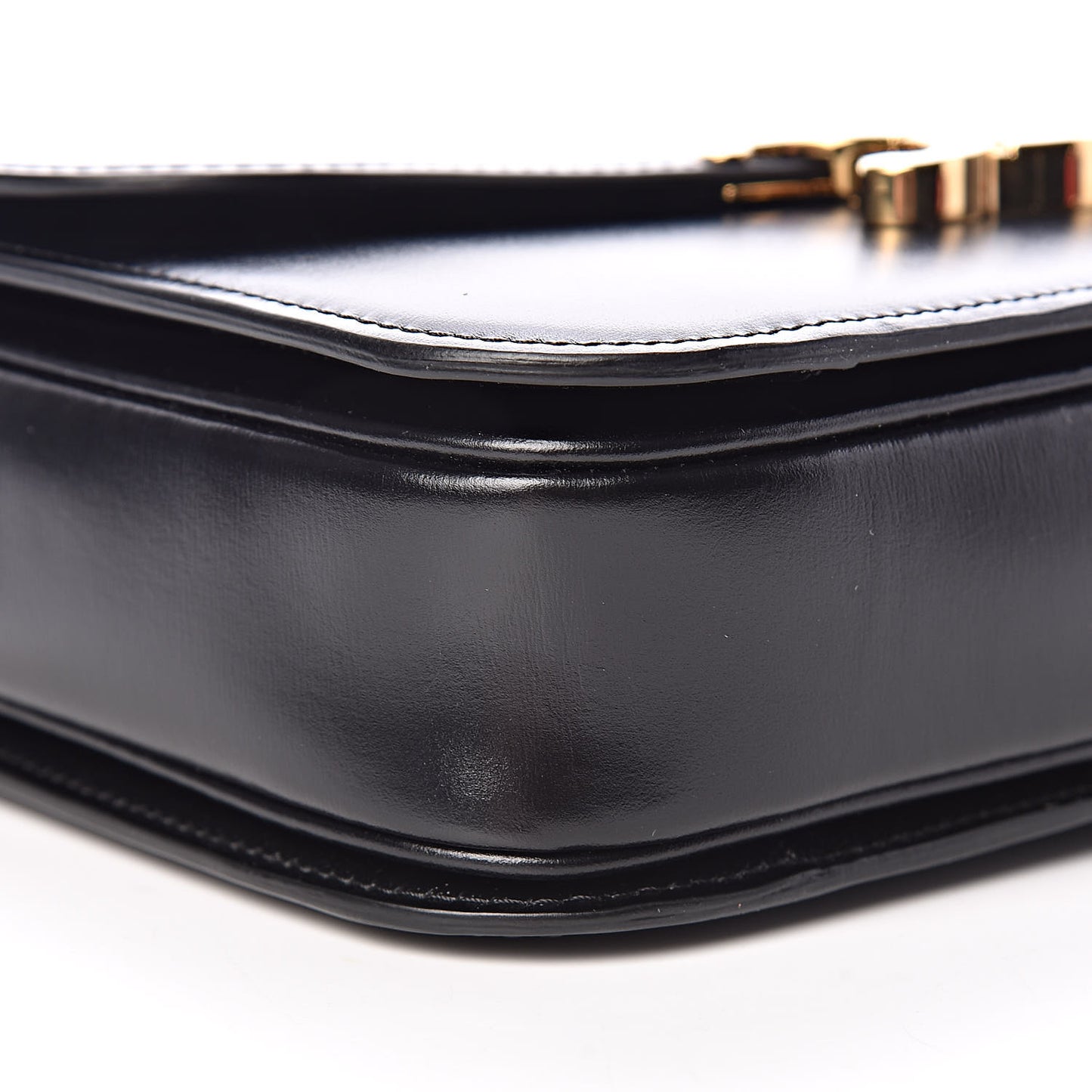 Shiny Calfskin Medium Triomphe Black