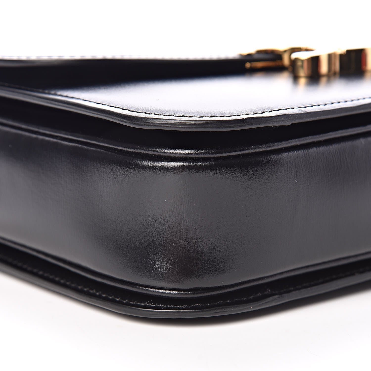 Celine Shiny Calfskin Medium Triomphe Black 9 of 12