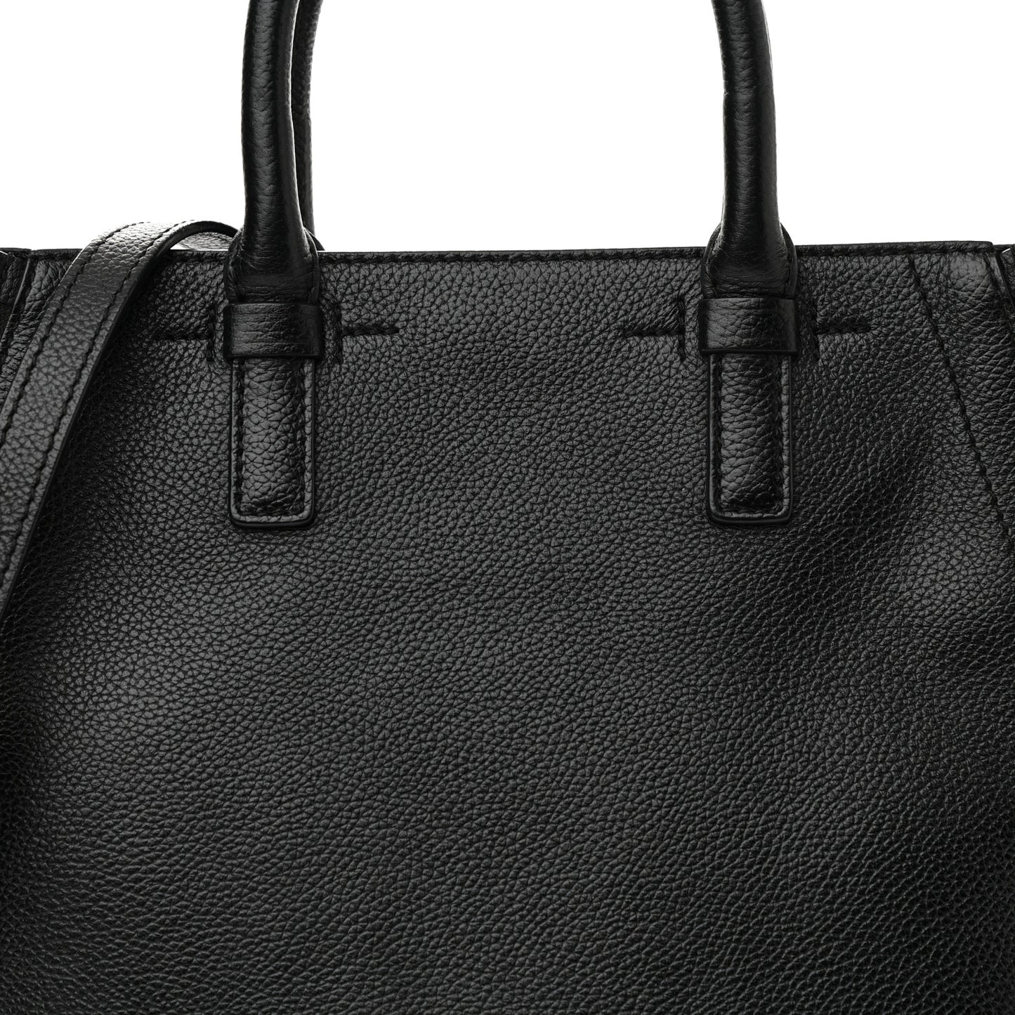 Pebbled Calfskin Medium Jennifer Zip Tote Black