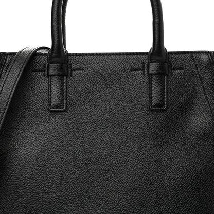 Tom Ford Pebbled Calfskin Medium Jennifer Zip Tote Black 6 of 9