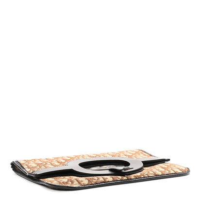 Christian Dior Monogram Fold Over Clutch Brown 3 of 11