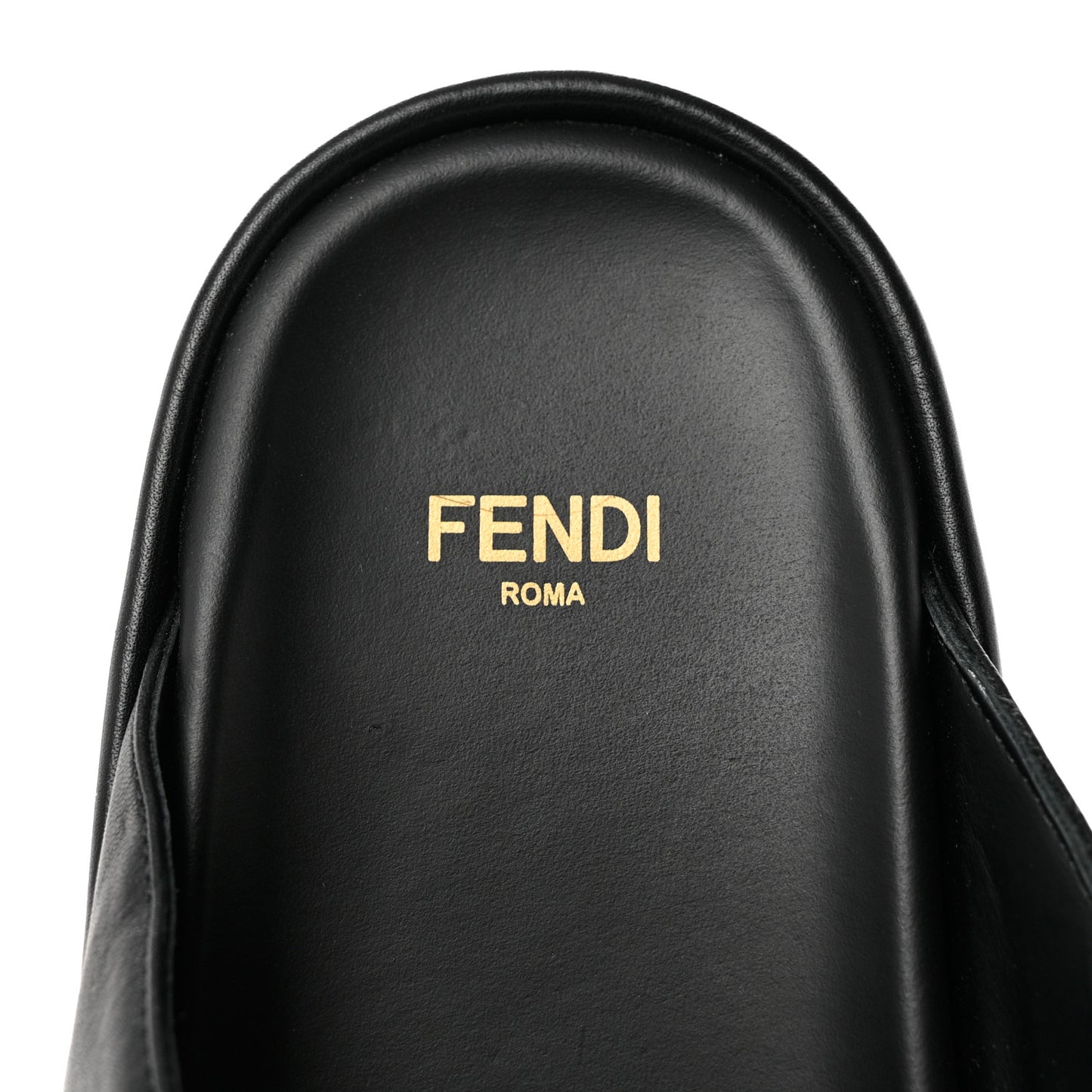 Vitello Womens Fendigraphy Slide Sandals 38.5 Black