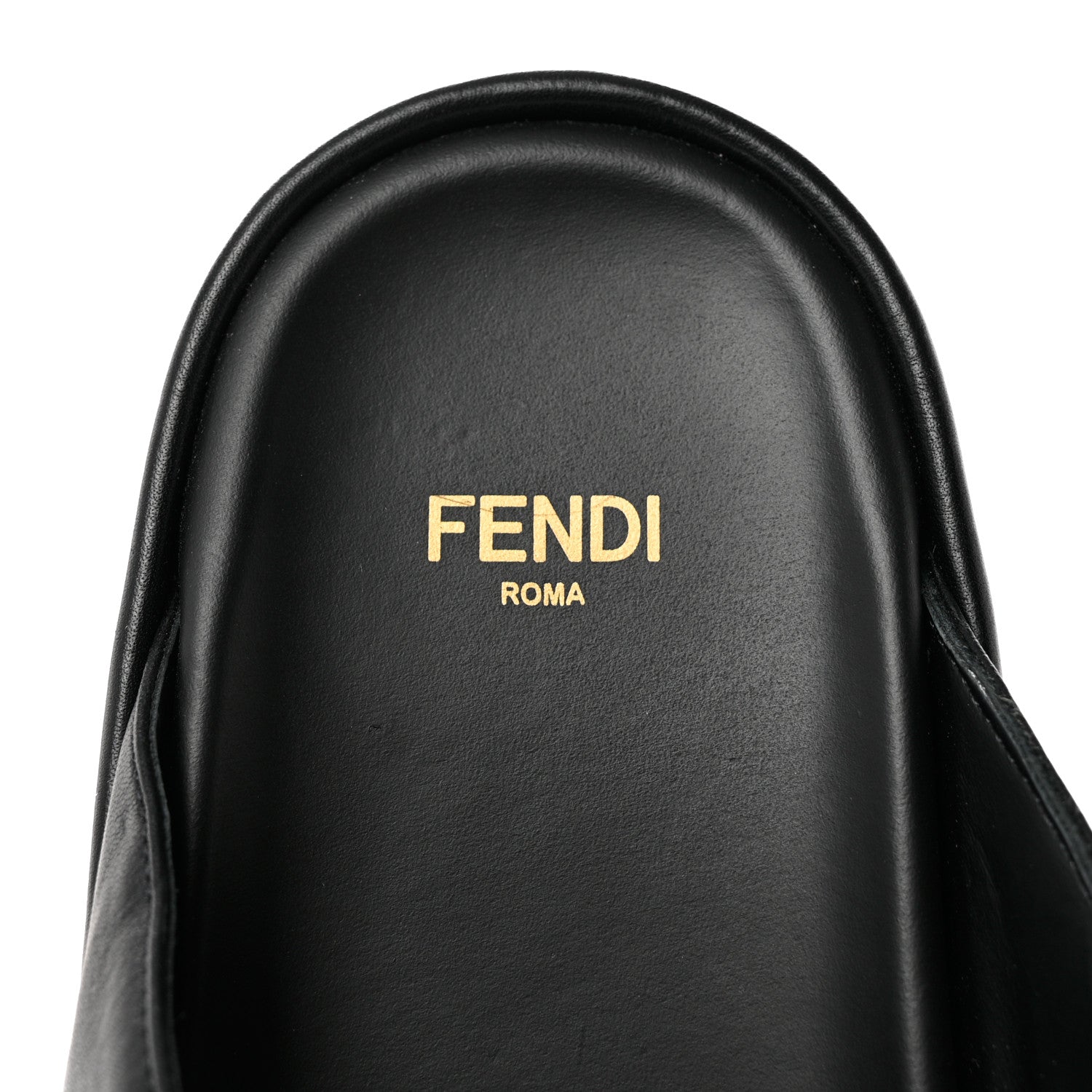 Fendi Vitello Womens Fendigraphy Slide Sandals 38.5 Black 9 of 9