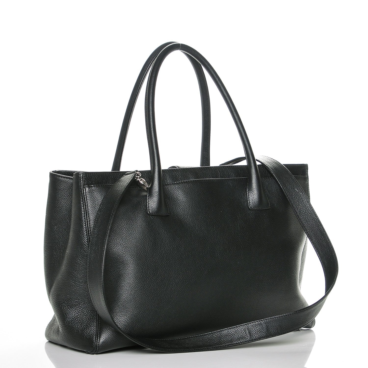 Chanel Calfskin Cerf Executive Shopper Tote Black 3 of 7
