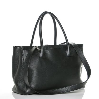 Chanel Calfskin Cerf Executive Shopper Tote Black 3 of 7