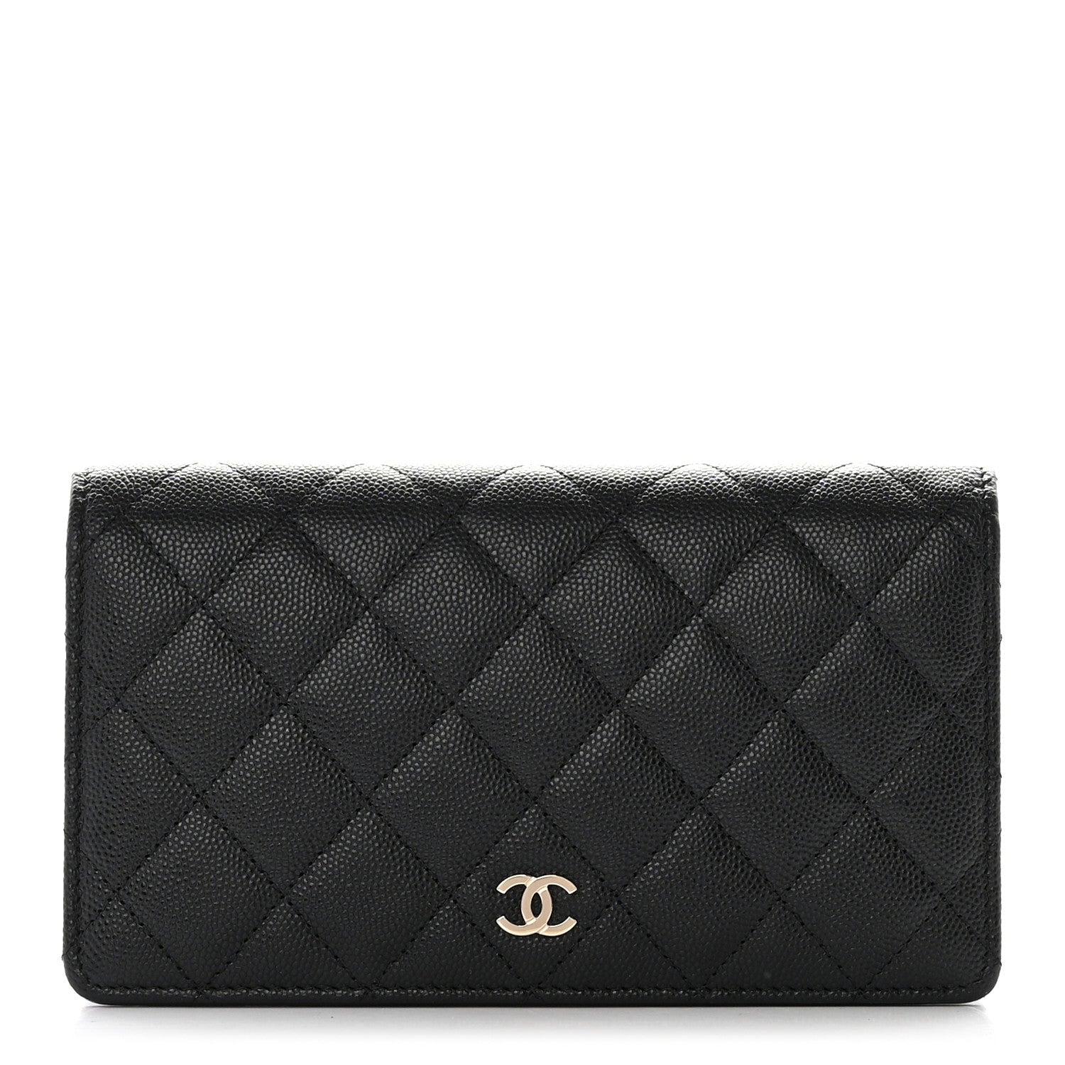 Chanel Caviar Quilted Yen Wallet Black 1 of 8