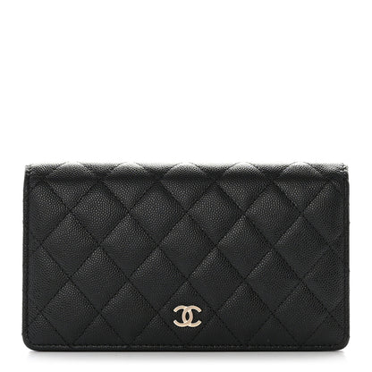 Chanel Caviar Quilted Yen Wallet Black 1 of 8